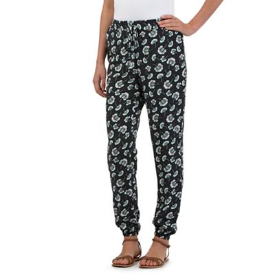 Red Herring Grey floral print trousers